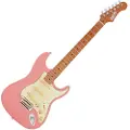 JET Guitars JS-300 Roasted Maple Burgundy Pink