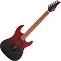 JET Guitars JS-1000 Vulcano Roasted Maple Flamed Transparent Red