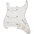 Lace Pickups Lace Sensor Gold Loaded Pickguard SSS White