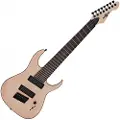 Gear4Music Harlem S 8-strengs Fanned Fret Guitar fra Naturlig