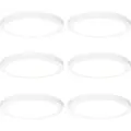 QAZQA Sæt med 6 indbyggede eller overflademonterede spots hvid 30 cm inkl. LED 3-trins Dim to Warm - Trans