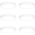 QAZQA Sæt med 6 indbyggede eller overflademonterede spots hvid 18 cm inkl. LED 3-trins dæmpning til varm - Trans
