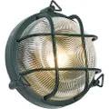 QAZQA Udendørs væg- og loftlampe mørkegrøn rund IP44 - Noutica