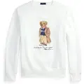 Ralph Lauren Polo Ralph Laurentil mænd. 710973161001 Fleece-sweatshirt med hvid polobjørn (L), Casual, Bomuld