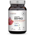 Aura Herbals - Vitamin D3 2000 IU + K2 50 mcg, 90 kapsler