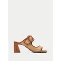 Hispanitas Hispanitastil kvinder. RHV254048 Brune Miami læder-sandaler (41), 5-8 cm, Ingen, Casual