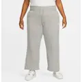 Nike Sportswear Phoenix Fleece-sweatpants med høj talje og brede ben til kvinder (plus size) - grå