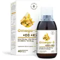 Aura Herbals - Omega-3 370 DHA / 700 EPA + D3 2000 IU + K2, 200 ml