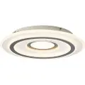 QAZQA Design loftslampe hvid med mørkegrå rund inkl. LED dæmpbar - Taylor