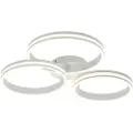 QAZQA Loftlampe hvid inkl. LED 3-trins dæmpbar 3-lys - Navara