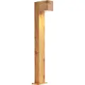 QAZQA Moderne udendørs gulvlampe aluminium med træprint 65 cm IP44 - Baleno
