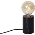 QAZQA Moderne bordlampe sort marmor - Marissa
