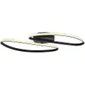 QAZQA Design loftslampe mat sort 65 cm 3-trins dæmpbar 2-lys - Pepe