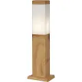QAZQA Moderne udendørs gulvlampe stål med træprint 45 cm IP44 - Malois