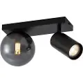 QAZQA Moderne loftslampe sort 2-lys justerbar - Lesly