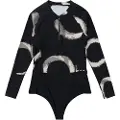 Mystic Jayde One Piece Dame Langærmet Rashguard Med Halv Lynlås