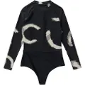 Mystic Jayde One Piece Dame Langærmet Rashguard Med Halv Lynlås