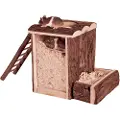 Trixie Play and Burrow Tower Bark Wood Small Animals 20x20x16cm