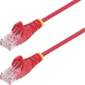StarTech.com 1m Red Slim CAT6 Ethernet Cable Snagless 28AWG LSZH - patch cable - 1 m - red - Rød - 1 meter