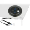 DeLOCK In-Desk Hub USB hub - 4 ports - Sort