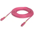 Ubiquiti UniFi OM4 Duplex LC UPC Fiber Patch Cable 15m - Pink - 15 meter