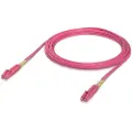 Ubiquiti UniFi OM4 Duplex LC UPC Fiber Patch Cable 5m - Pink - 5 meter
