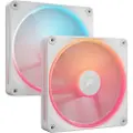 Corsair iCUE LINK LX140-R 2-pack - Kabinet køler - 140mm - Hvid med RGB - 37 dBA