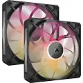 Corsair iCUE LINK RX140 MAX RGB (2-pack) - Kabinet køler - 140mm - Sort med RGB LED lys - 36 dBA