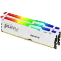 Kingston FURY Beast RGB DDR5-6000 - 32GB - CL30 - Dual Channel (2 pcs) - AMD EXPO & Intel XMP - Hvid med RGB