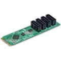 StarTech.com 4-Port M.2 to SATA Adapter Card M.2 PCIe 3.0 to SATA HDD/SSD Expansion Card ASM1064 Chipset M.2 NVMe to 4x HDD/SSD for Windows/macOS/Linux - interface adapter - SATA - M.2 Card