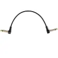 MyVolts Candycords Pedal 6.35mm Angled Cable - 10cm Liquorice Black