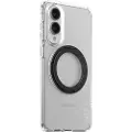 PanzerGlass Feature Case Transparent w. Black Kickstand & Qi Compatible Samsung S25 Edge