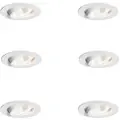 QAZQA Sæt med 6 indbygningsspots hvid 6,8 cm inkl. LED 750 lm dæmpbar IP23 - Gaius