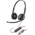 Poly Blackwire 3220 Stereo-headset Usb-c + Usb-c/a-adapter