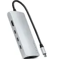 Satechi Usb-c Multiport Adapter 8k With Ethernet V3 - Silver Usb 3.2 Gen 1 (3.1 Gen 1) Type-c
