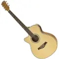 Gear4Music Single Cutaway Venstrehåndet Elektro-akustisk Guitar fra