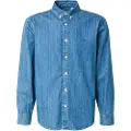 Levi's Levi'stil mænd. A7210-0025 Blå denimskjorte (XL), Casual, Bomuld, Lange ærmer