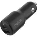 Belkin Boostcharge Dual Car Charger 42w Sort