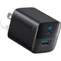 Anker 323 Charger 33W 1x USB-A 1x USB-C Power Adapter - Black