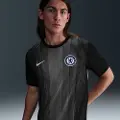 Nike Kortærmet Chelsea FC 2025/26 Stadium Goalkeeper Nike Dri-FIT Replica-fodboldspillertrøje til mænd - sort