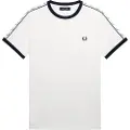 Fred perry Fred Perrytil mænd. M4620 Raped Ringer T-shirt beige (L), Hvid, Casual, Bomuld, Korte ærmer