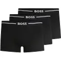 Hugo Boss BOSStil mænd. 50510687 Pakke med 3 sorte boxershorts (S), Afslappet, Bomuld