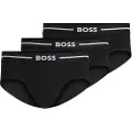 Hugo Boss BOSStil mænd. 50510679 Pakke med 3 sorte trusser (S), Afslappet, Bomuld