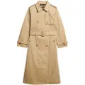 Superdry Superdrytil kvinder. W5011871A Klassisk trenchcoat (XS), Beige, Bomuld, Polyuretan