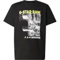 G-Star G-Startil mænd. D26045-C336-6484 Stairs T-shirt sort (XL), Casual, Bomuld, Korte ærmer