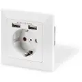 Digitus Da-70613 Stikkontakt 2x Usb Hvid