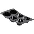 De Buyer Kageform til briocher, 6 forme, silikone, de Buyer