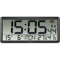 Hama Jumbo - clock - electronic - desktop wall mountable - black