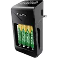 Varta LCD-stiklader + batterioplader m. 4x R6/AA-batterier