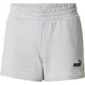Puma ESS Small No. 1 Logo 4''Shorts Women, Clothing, Light Gray Heather, S